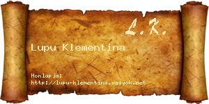 Lupu Klementina névjegykártya